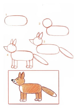 Рисование лиса старшая группа