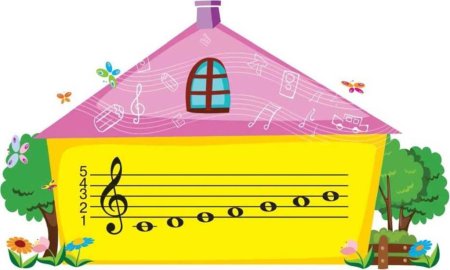 Нотный домик для детей