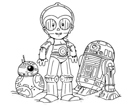 Раскраска Звездные войны c3po