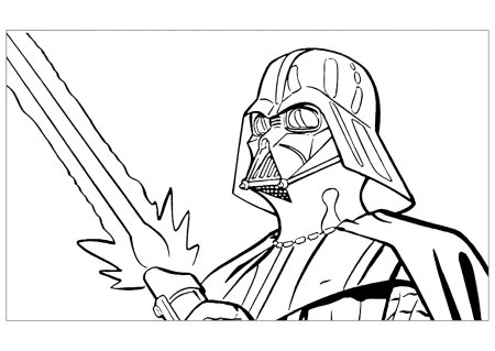 Раскраска Star Wars Дарт Вейдер