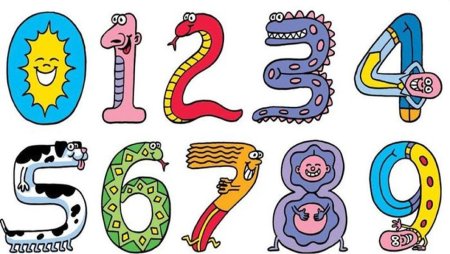 Забавные цифры в картинках для детей