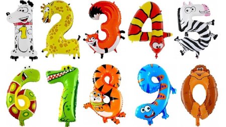 Цифры похожие на животных