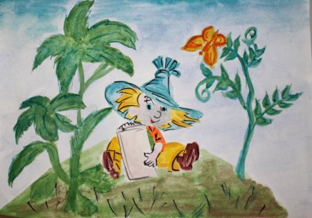 Рисунок к сказке Незнайка