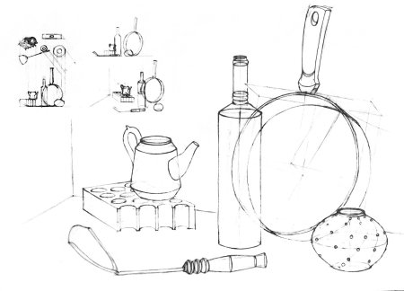Эскизы бытовых предметов
