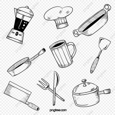 Рисование кухонные принадлежности