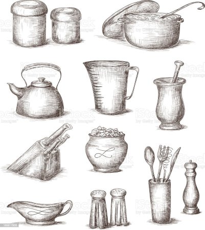 Кухонная утварь рисунок