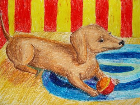 Собака детский рисунок