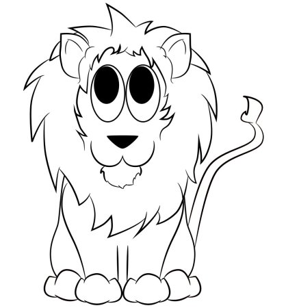 Раскраска Лев