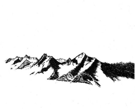 Горный хребет рисунок