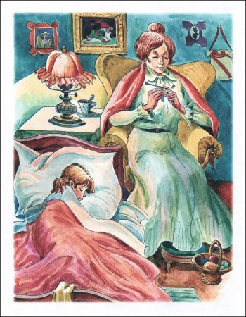 Рисунок к пьесе Мусоргского с няней