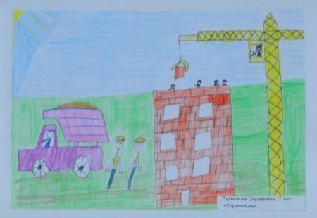 Рисование строители строят новый дом в старшей группе