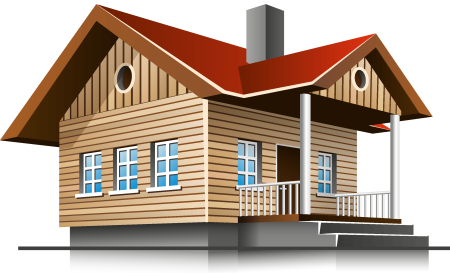 Дом на белом фоне