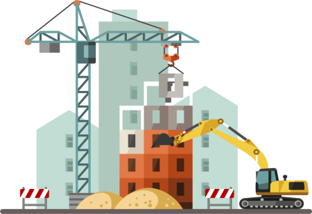 Строительный кран вектор