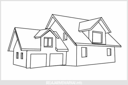 Раскраска. Домики