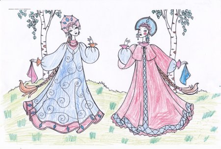 Русский народный танец рисунок