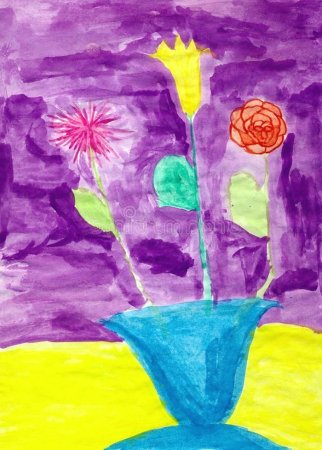 Рисование с фиолетовым цветом для детей