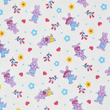 Фланель зайчики