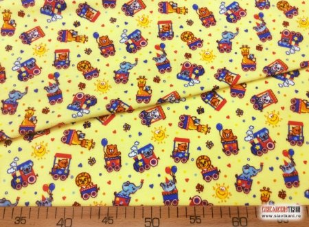 Фланель детская машинки