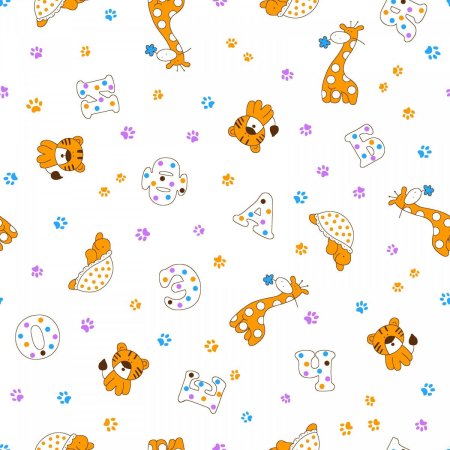 Фланель Жирафики