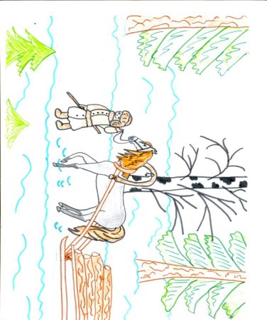 Мужичок с ноготок Некрасов рисунок детский