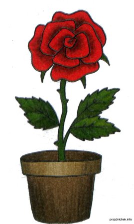 Горшок для цветов для рисования