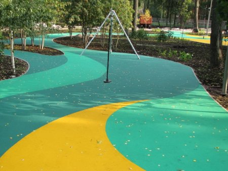 Резиновое покрытие для детских площадок цвета
