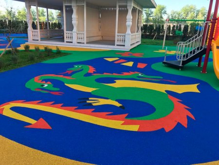 Резиновое покрытие для детской площадки