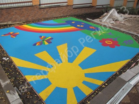 Детская площадка резиновое покрытие вид сверху
