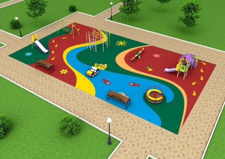 Макет покрытия детской площадки