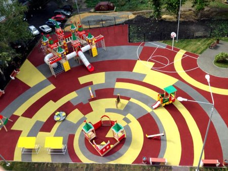 Резиновые плиты для детских площадок