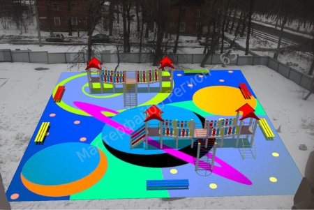 Резиновое покрытие для детских площадок