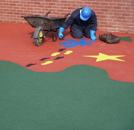 Резиновое покрытие для детской площадки