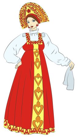 Рисунок русской красавицы