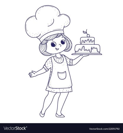Рисунки повара для срисовки