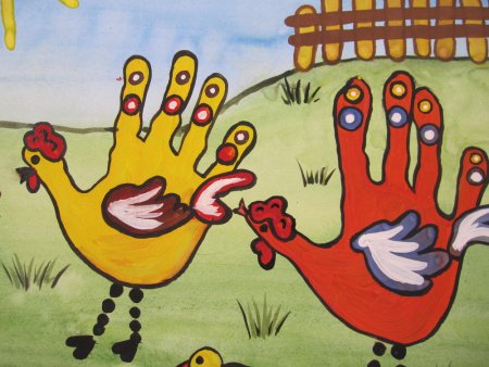 Рисование ладошками в старшей группе