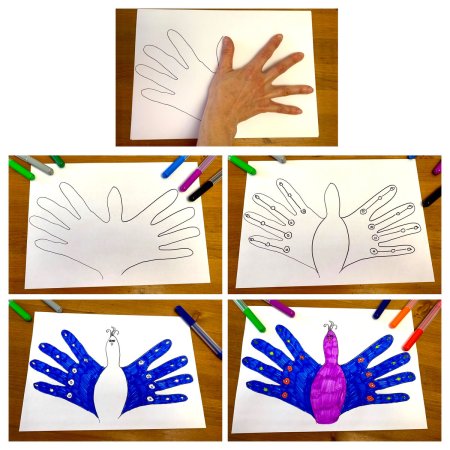 Рисунки из ладошек