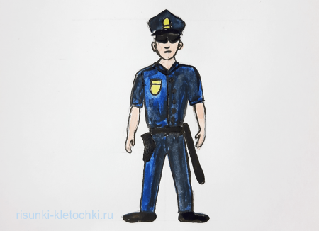 Рисунок ко Дню полиции