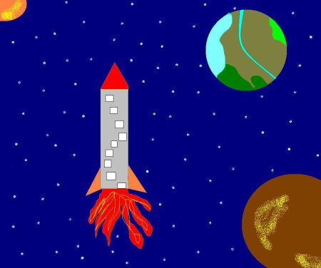 Рисунок космоса в паинте