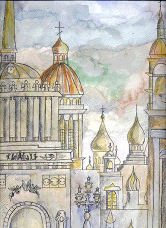 Рисунок осенний Петербург детский