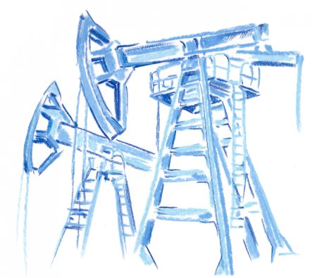 Трафарет буровой вышки