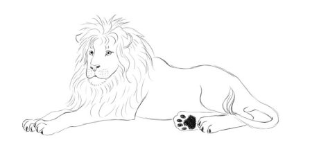 Лев легкий рисунок для детей