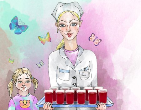 Няня с детьми в детском саду