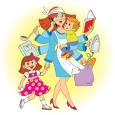 Мультяшный воспитатель с детьми