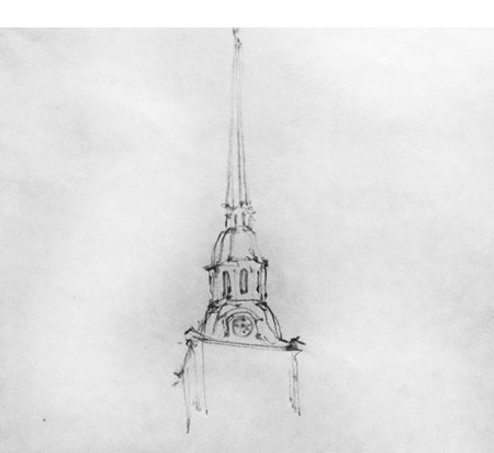 Петропавловский собор Санкт-Петербург рисунок