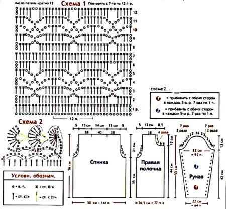 Детские кофты крючком со схемами