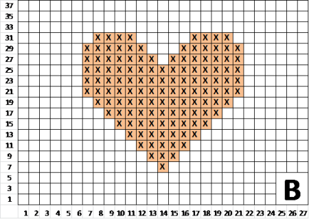 Теневой узор сердечки спицами