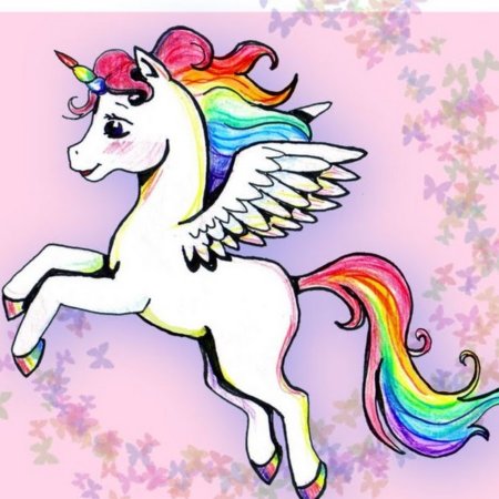 Единорог с радужной гривой