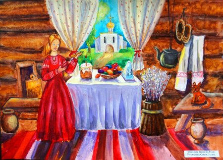 Пасхальный стол в старину