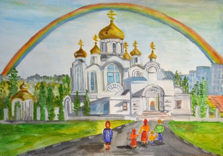 Храм старый Оскол рисунок