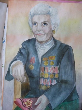 Портрет ветерана детские рисунки